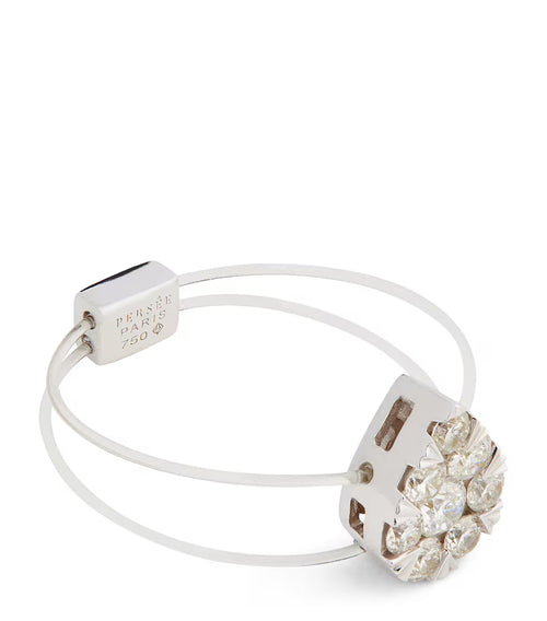 PERSEE White Gold and Diamond Floating Ring | 白金鑽石懸浮戒指 (白金)