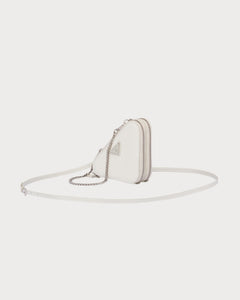 PRADA Saffiano Leather Mini Pouch | 普拉达 迷你手袋 (White)