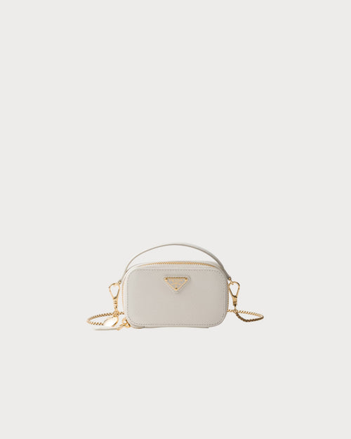 PRADA Saffiano Leather Mini-Pouch | 普拉达 迷你手袋 (White)