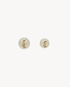 YSL SAINT LAURENT Cassandre Pearl Earrings In Metal | 聖羅蘭 耳環 (金色)