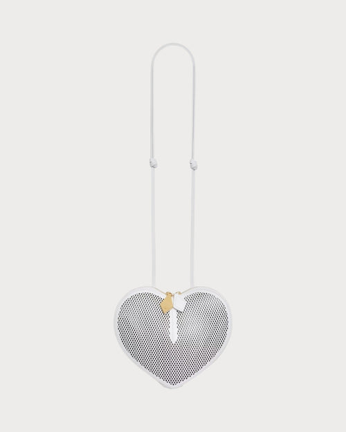 ALAIA Le Coeur Bag In Perforated Leather(White) - LONDONKELLY 英国名牌代购