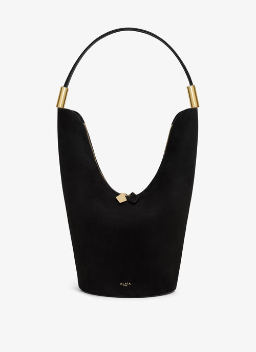ALAIA Shape Medium Bag In Suede Goatskin And Calfskin | 腋下袋 (黑色) - LondonKelly 英國名牌代購