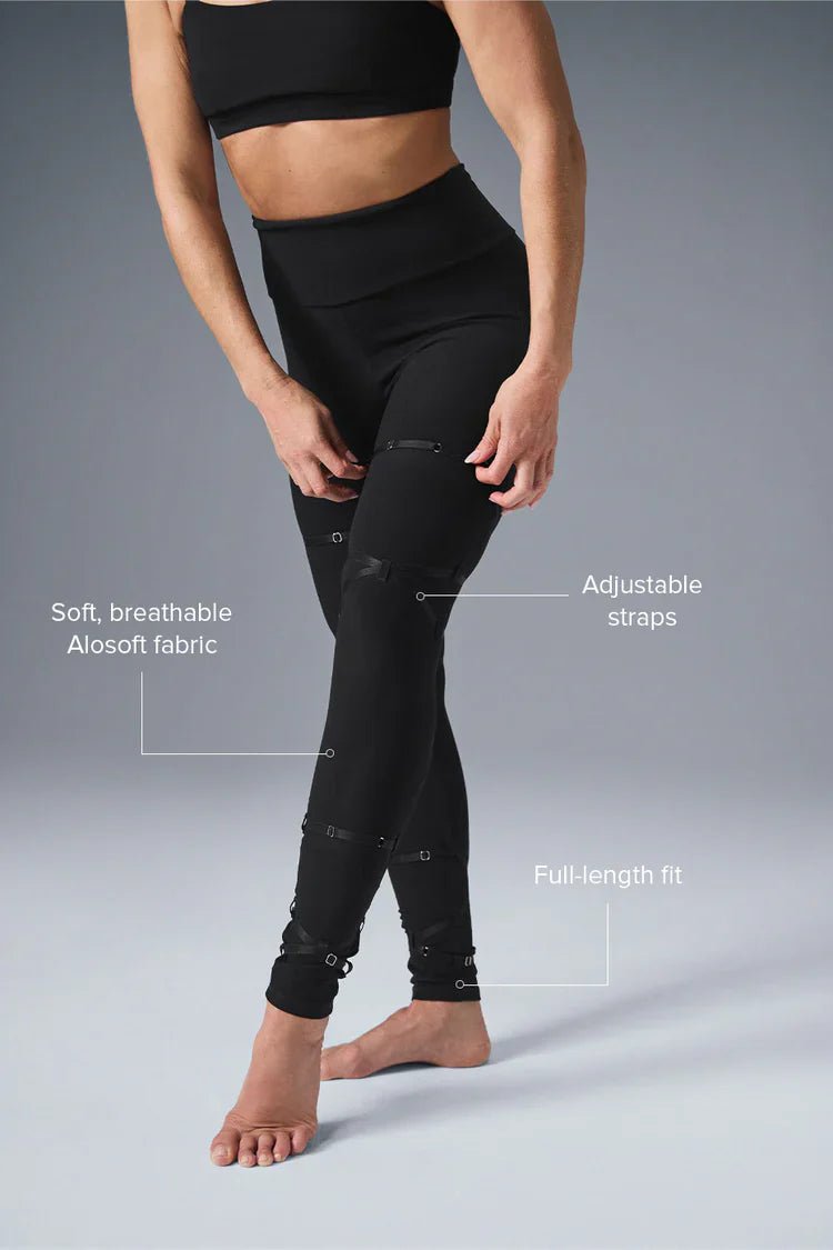 ALO Yoga Soft High-Waist Spotlight 尼龍緊身褲(黑色)