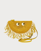 ANYA HINDMARCH Eyes Half Moon Cross - body | 安雅·希德玛芝 Eyes 半月形斜背包(小茴香黄) - LondonKelly 英国名牌代购