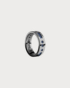 APM MONACO A21436KBR Blue Smile Morse Code Ring | 摩斯密码戒指 (深灰色) - LondonKelly 英国名牌代购