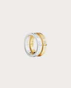 APM MONACO A22763OXY TOI MOI Morse Code Rings | 摩斯密码戒指 (银色与金色) - LondonKelly 英国名牌代购