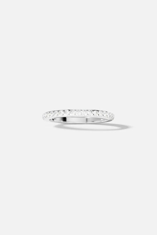 APM MONACO A23420OX Linear Pave Ring | 直線鑲石戒指 (銀色) - LondonKelly 英國名牌代購