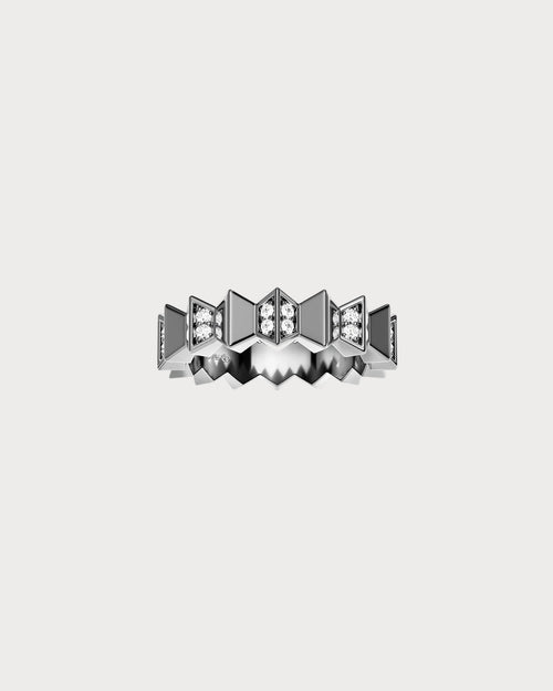 APM MONACO A23692XBR Dark Grey Up and Down Ring | 深灰色上下戒指 (深灰色) - LondonKelly 英国名牌代购