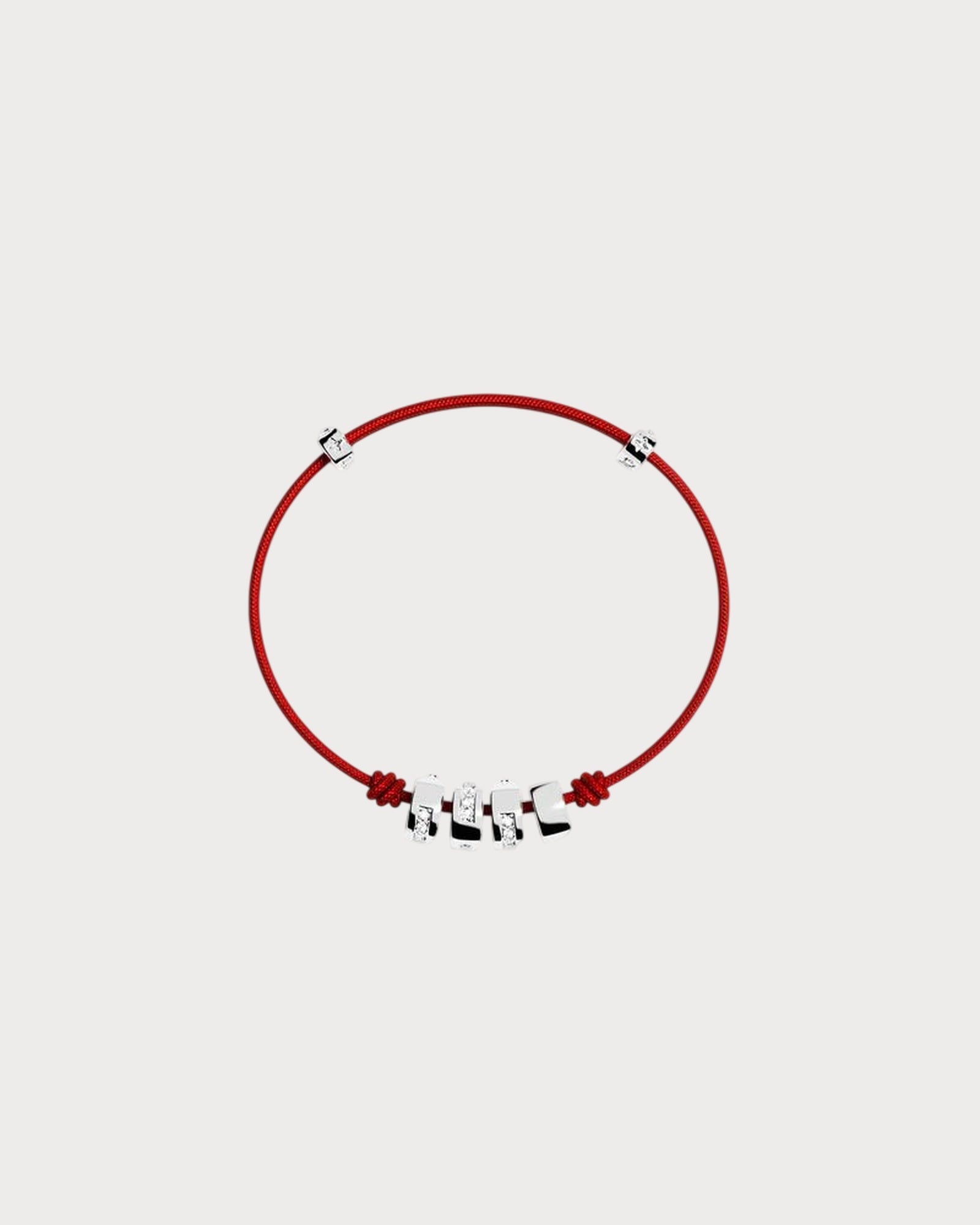ハンドメイドアクセサリー afあこ様 APM Monaco AB5434OXR Love Morse Code String Adjustable 手鏈 純銀