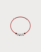 APM MONACO AB5434OXR LOVE Morse Code String Adjustable Bracelet | 摩斯密码绳可调手链 (银色) - LondonKelly 英国名牌代购