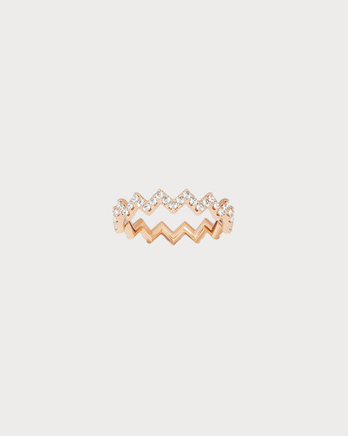 APM MONACO P17931OX Up and Down Ring 18K Rose Gold Plated | 18K 玫瑰金电镀戒指 (玫瑰金) - LondonKelly 英国名牌代购