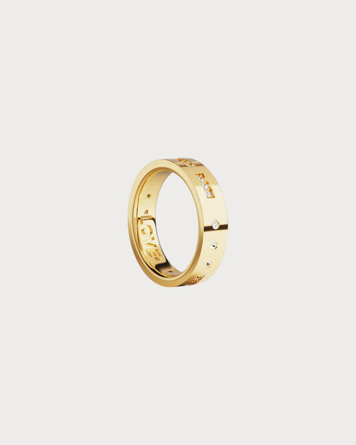 APM MONACO Y20448OX LOVE Morse Code Ring | 摩斯密码戒指 (金色) - LondonKelly 英国名牌代购