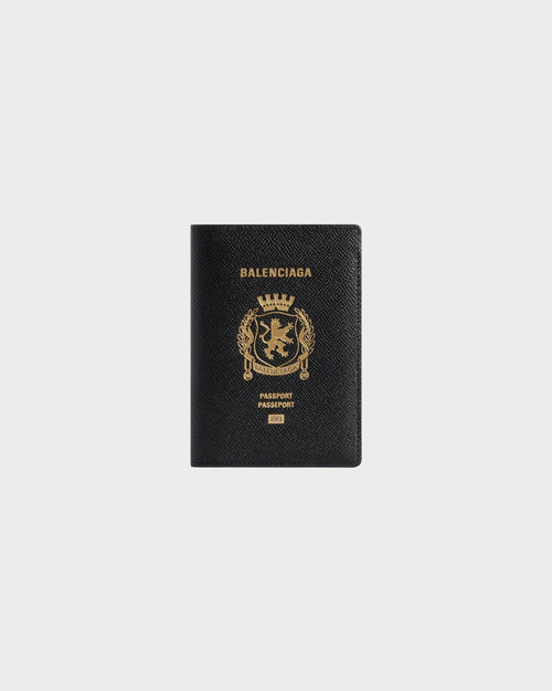 BALENCIAGA Men's Passport Holder Black | 巴黎世家 护照封套 (黑色) - LondonKelly 英国名牌代购