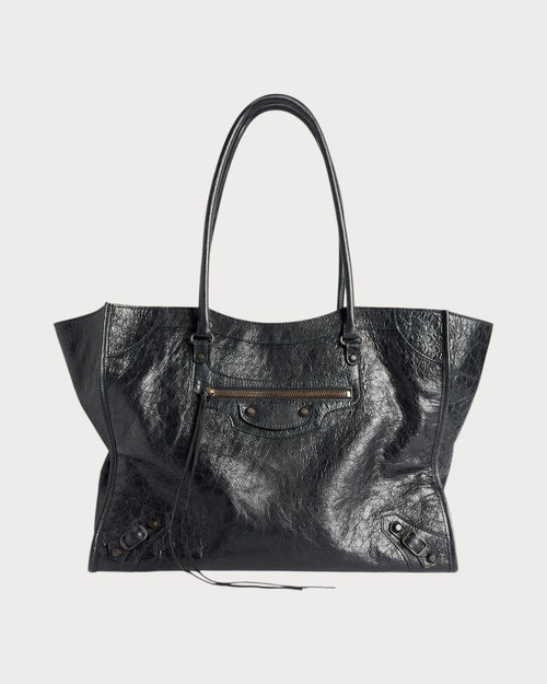BALENCIAGA Women's Le City Tote Bag Lambskin(Medium/Black) - LONDONKELLY 英國名牌代購