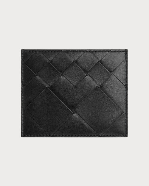 BOTTEGA VENETA Men's Intrecciato Calfskin Credit Card Case | 葆蝶家 男仕卡套 (黑色) - LONDONKELLY 英国名牌代购