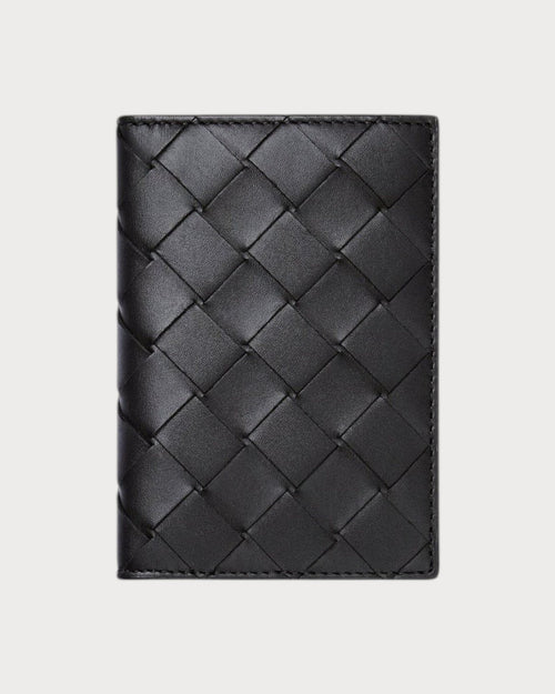BOTTEGA VENETA Men's Intrecciato Flap Card Case | 葆蝶家 男仕銀包(黑色) - LONDONKELLY 英國名牌代購