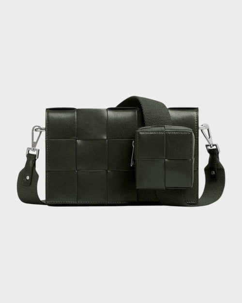 BOTTEGA VENETA Men's Leather Cassette with Versatile Strap | 葆蝶家 男仕手袋 (深绿色) - LONDONKELLY 英国名牌代购