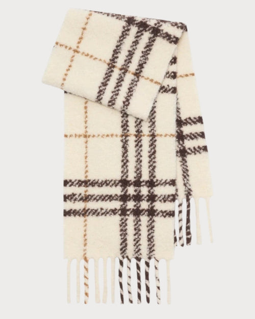 BURBERRY Check Alpaca Wool Blend Boucle Scarf Wool(Many) - LONDONKELLY 英国名牌代购