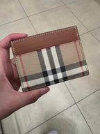 BURBERRY Check Card Case Calfskin(Archieve Beige) - LONDONKELLY 英國名牌代購