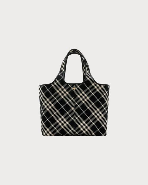 BURBERRY Medium Check Tote Black | 博柏利 手提袋 (中碼/黑色) - LONDONKELLY 英國名牌代購