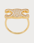 CELINE Triomphe Rhinestone Ring | 赛琳 凯旋门戒指 (金色)