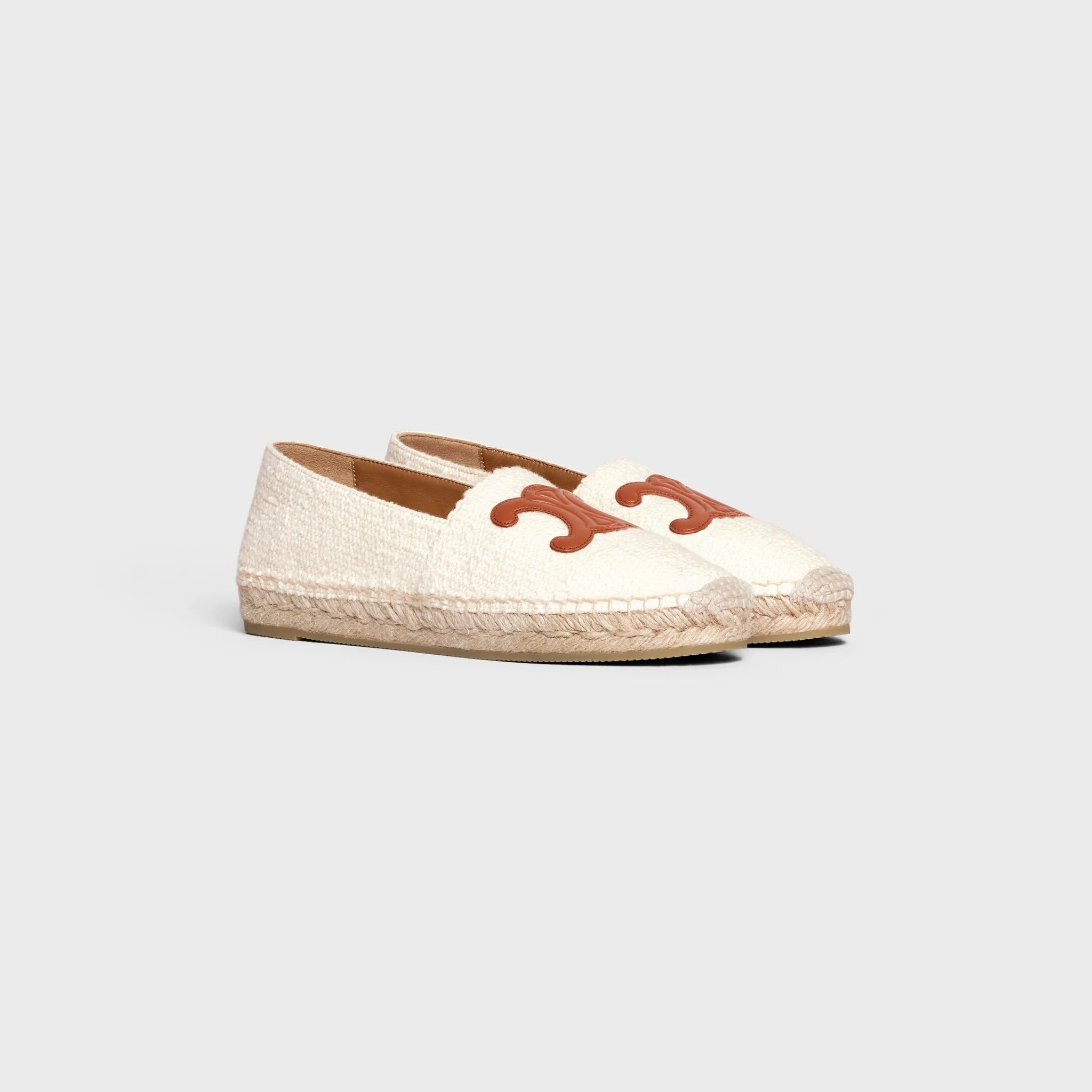 CELINE Flat Espadrille with Triomphe Patch Signature Canvas(Many