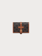 CELINE Jewelry Pouch Triomphe Canvas Calfskin(Tan) - LONDONKELLY 英國名牌代購