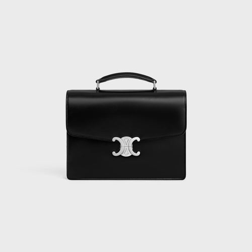 CELINE Men's Small Cartable Triomphe In Shiny Calfskin | 賽琳 男仕手袋 (細碼/黑色) - LondonKelly 英國名牌代購