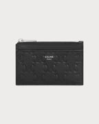 CELINE Men's Zipped Card Holder In Calfskin With Triomphe Embossed | 賽琳 男仕卡套 (黑色) - LONDONKELLY 英國名牌代購