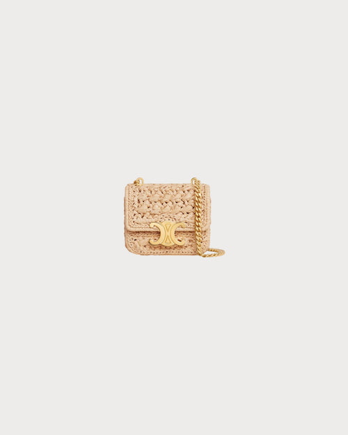 CELINE Mini Chain Claude In Raffia | 赛琳 草编迷你袋 (啡色) - LondonKelly 英国名牌代购