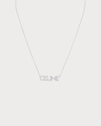CELINE Monochroms Strass Necklace Brass(Silver) - LONDONKELLY 英国名牌代购