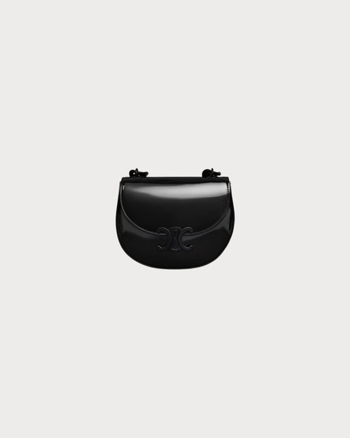 CELINE Small Besace Marley In Patent Calfskin | 赛琳 手袋 (全黑色) - LondonKelly 英国名牌代购