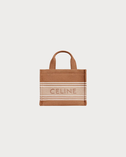 CELINE Small Cabas Thais In Striped Textile | 赛琳 手提袋 (细码/啡色) - LondonKelly 英国名牌代购