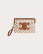 CELINE Small Pouch With Strap In Textile | 赛琳 手袋 (白色) - LondonKelly 英国名牌代购