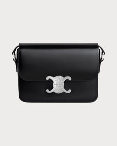 CELINE Triomphe Bag Shiny Calfskin Black Shiny Calfskin(Teen/Many) - LONDONKELLY 英国名牌代购