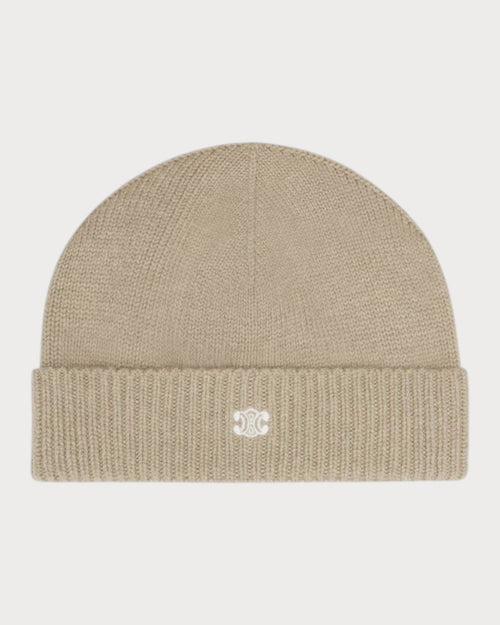 CELINE Triomphe Beanie wool & cashmere(Sand) - LONDONKELLY 英国名牌代购
