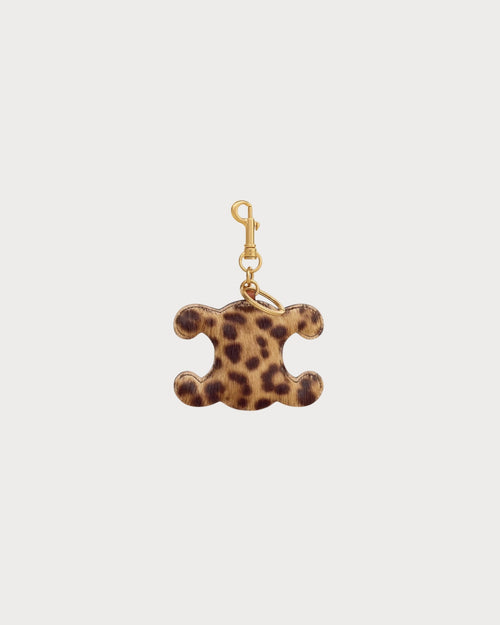CELINE Triomphe Pom - Pom Keyring In Pony | 赛琳 锁匙扣 (豹纹) - LondonKelly 英国名牌代购