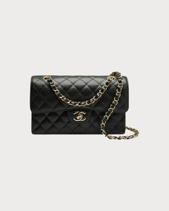 CHANEL A01112 Small Classic Flap Grained Calfskin Black | 香奈兒 經典手袋 (細碼23CM/黑色) - LONDONKELLY 英國名牌代購