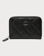 CHANEL AP0216 Classic Zipped Coin Purse Grained Calfskin | 香奈儿 拉链银包 (黑色) - LONDONKELLY 英国名牌代购