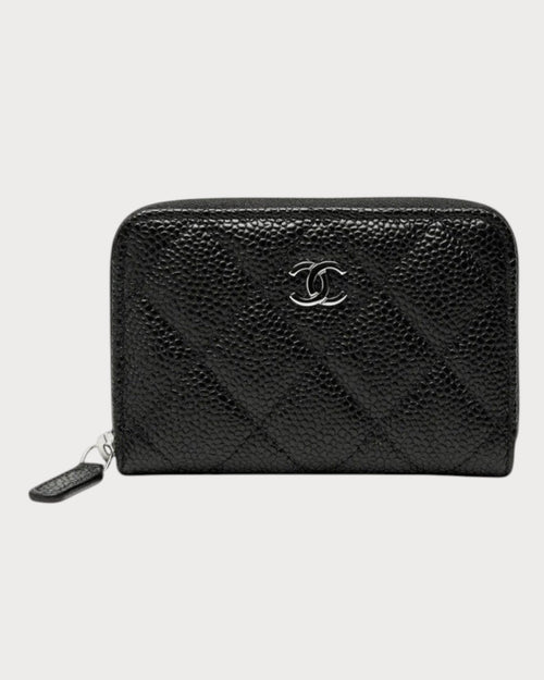CHANEL AP0216 Classic Zipped Coin Purse Grained Calfskin | 香奈兒 拉鏈銀包 (黑色) - LONDONKELLY 英國名牌代購