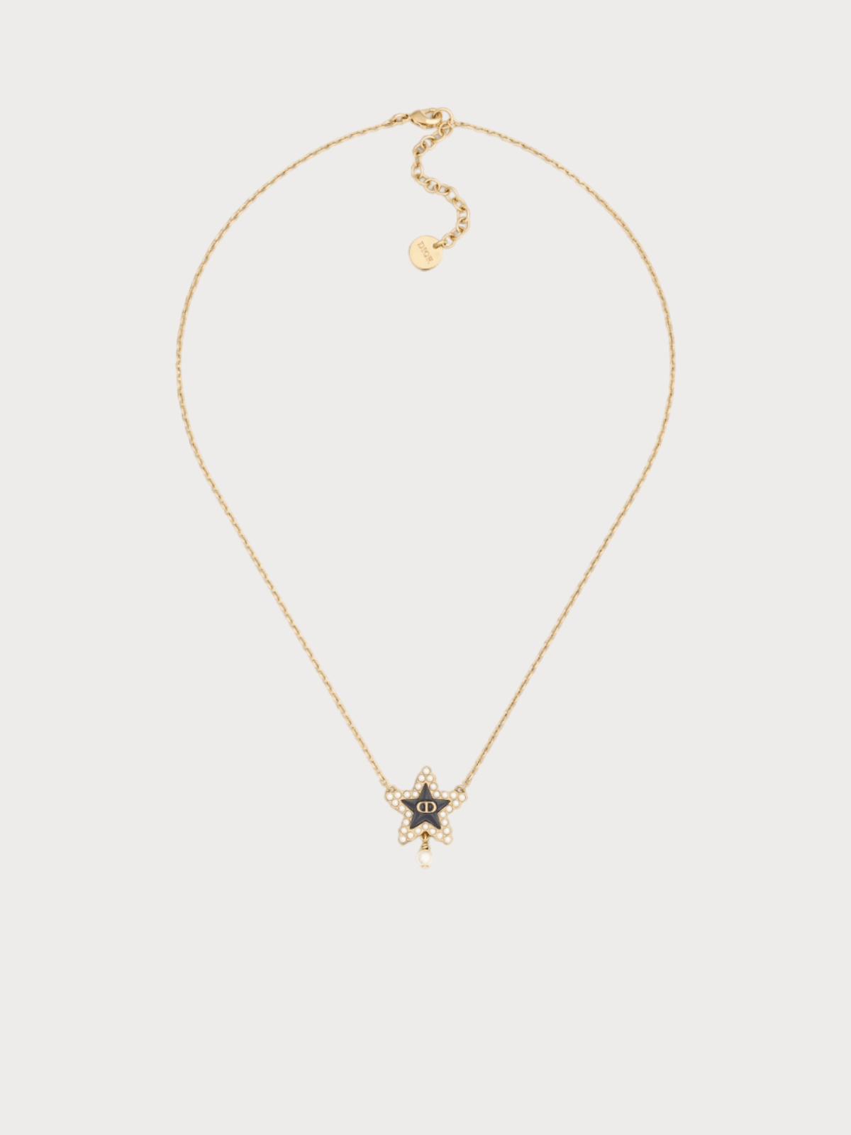 CHRISTAIN DIOR Petit CD Lucky Baroque Necklace(Deep Ocean Blue