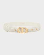 CHRISTIAN DIOR 30 Montaigne Belt | 迪奧 30蒙田皮帶 (30mm/白色) - LondonKelly 英國名牌代購