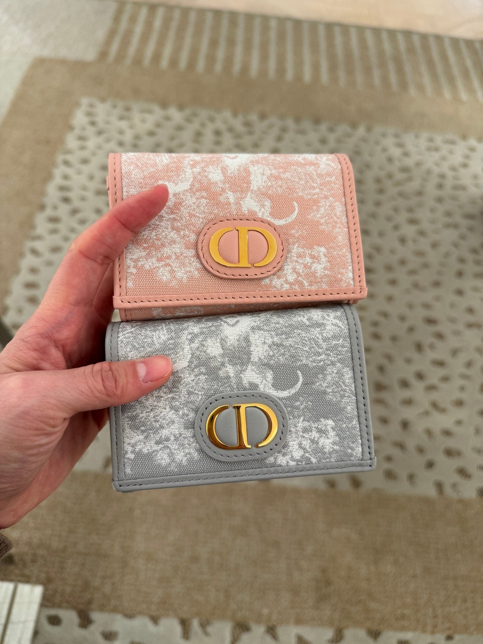 CHRISTIAN DIOR 30 Montaigne Glycine Wallet Grained Calfskin(3