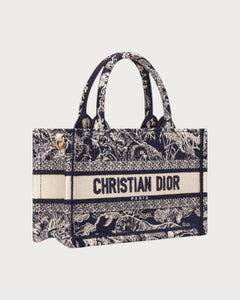 CHRISTIAN DIOR Dior Book Tote With Strap Oblique Embroidery Canvas(Mini/3 Colors) - LONDONKELLY 英国名牌代购