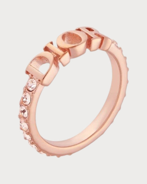 CHRISTIAN DIOR Dio(r)evolution Ring Gold - Finish Metal and White Crystals | 迪奥 戒指 (多色) - LONDONKELLY 英国名牌代购