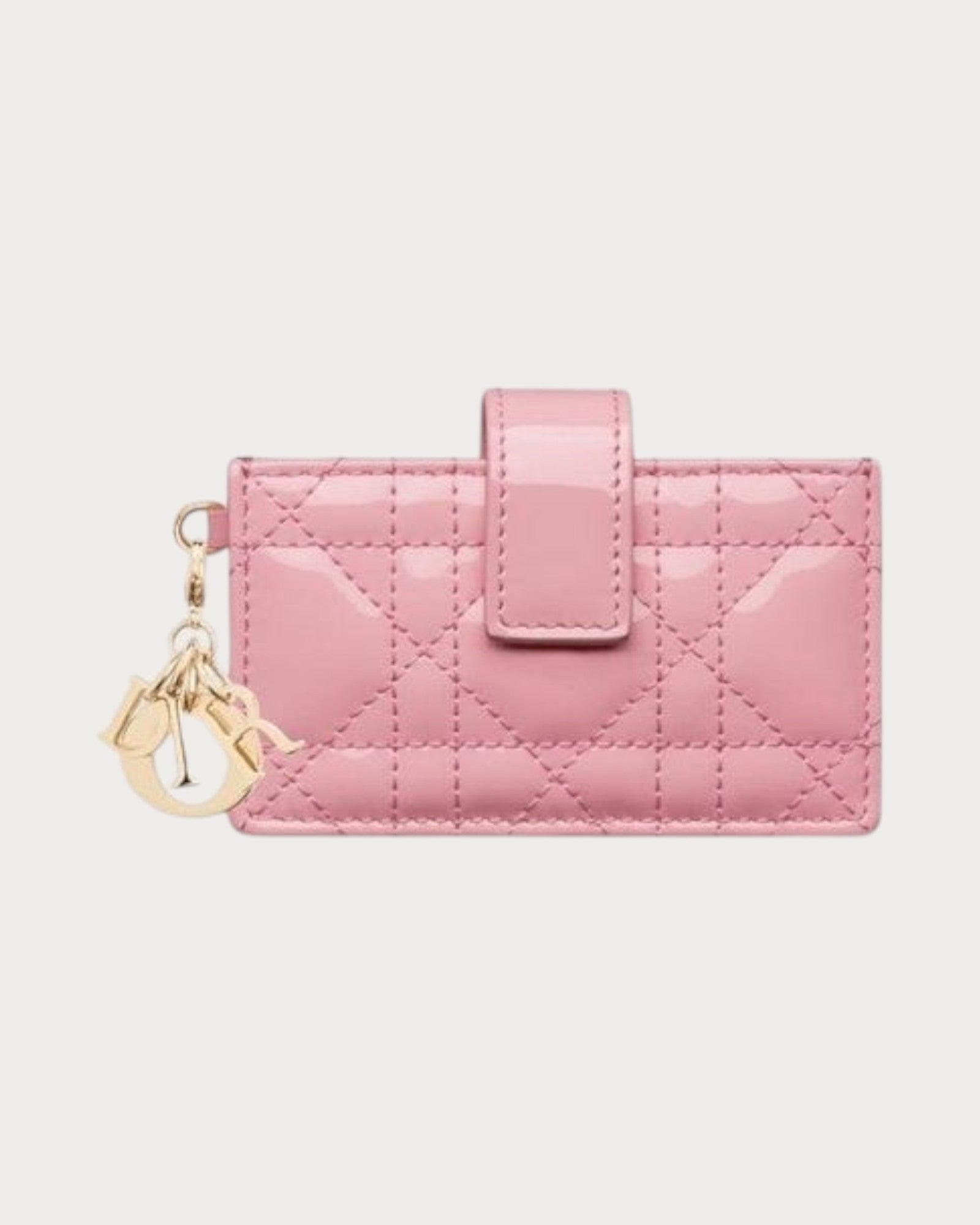CHRISTIAN DIOR Lady Dior Jasmine Card Holder Calfskin(Many