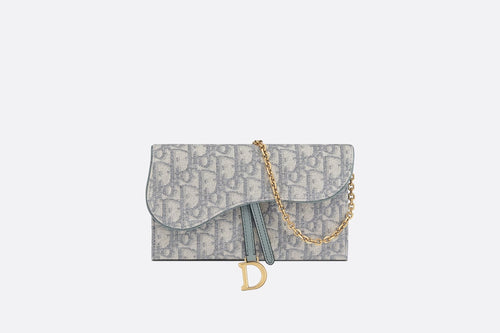 CHRISTIAN DIOR Long Saddle Wallet with Chain | 迪奧 銀包連鏈帶 (多色) - LondonKelly 英國名牌代購