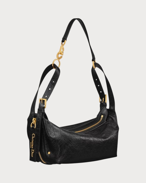 CHRISTIAN DIOR Small D - Journey Crinkled Calfskin Bag | 迪奥 手袋 (黑色) - LONDONKELLY 英国名牌代购