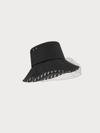 CHRISTIAN DIOR Teddy-D Large Brim Bucket Hat with Veil(Black) - LONDONKELLY 英國名牌代購