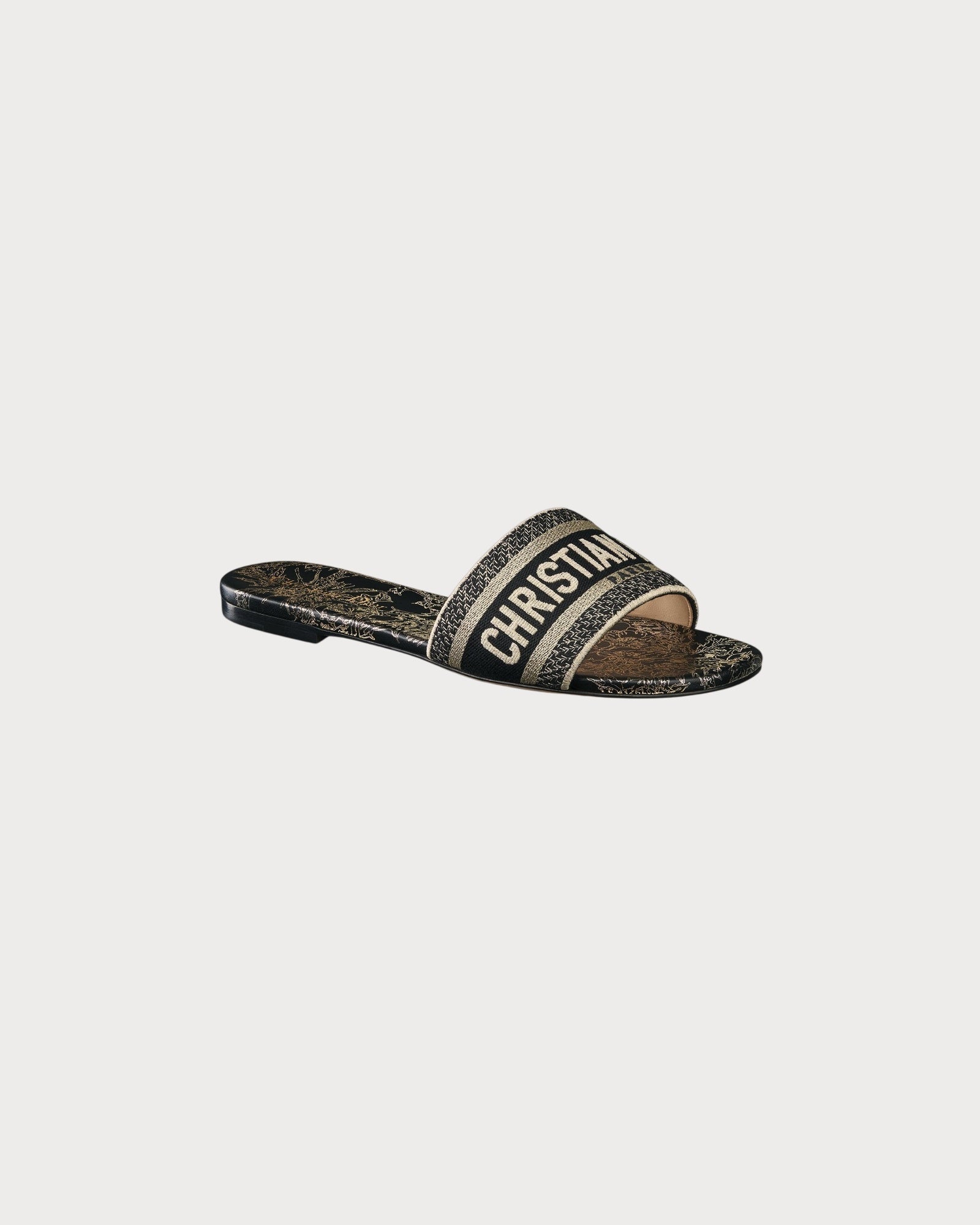 CHRISTIAN DIOR Women's Dway Slide Cotton(Black) | LONDONKELLY